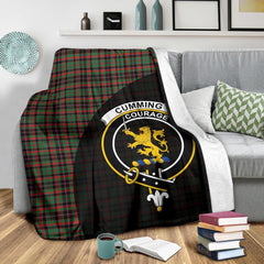 Cumming Hunting Ancient Tartan Crest Blanket Wave Style