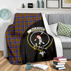 Balfour Modern Tartan Crest Blanket Wave Style
