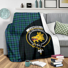 Campbell of Cawdor Ancient Tartan Crest Blanket Wave Style