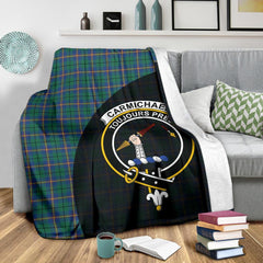 Carmichael Ancient Tartan Crest Blanket Wave Style