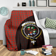 Fraser Weathered Tartan Crest Blanket Wave Style
