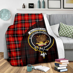 Marjoribanks Tartan Crest Blanket Wave Style