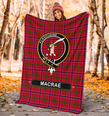 MacRae Tartan Crest Blanket - 3 Sizes