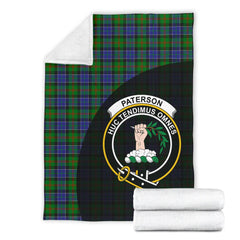 Paterson Family Tartan Crest Blanket - 3 Sizes
