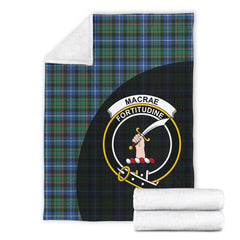 MacRae Hunting Ancient Tartan Crest Blanket - 3 Sizes
