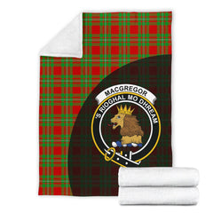 MacGregor Modern Tartan Crest Blanket Wave Style