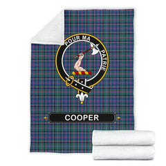 Cooper Family Tartan Crest Blanket - 3 Sizes
