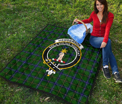 Henderson (Mackendrick) Family Modern Tartan Crest Quilt
