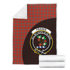 Fraser Weathered Tartan Crest Blanket Wave Style