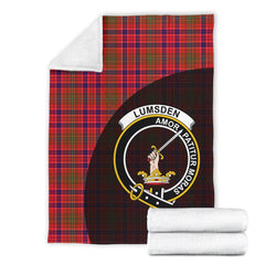 Lumsden Modern Tartan Crest Blanket Wave Style