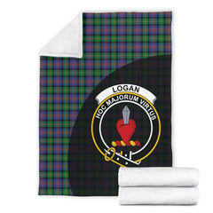 Logan Ancient Tartan Crest Blanket Wave Style