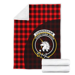 Cunningham Modern Tartan Crest Blanket Wave Style