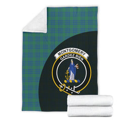 Montgomery Ancient Tartan Crest Blanket Wave Style