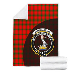 MacQuarrie Modern Tartan Crest Blanket Wave Style