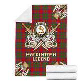 MacKintosh Modern Tartan Gold Courage Symbol Blanket - SP