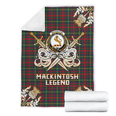 MacKintosh Hunting Modern Tartan Gold Courage Symbol Blanket - SP