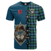 Galbraith Ancient Tartan T-shirt - Lion Rampant And Celtic Thistle Style