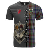 Gayre Hunting Tartan T-shirt - Lion Rampant And Celtic Thistle Style