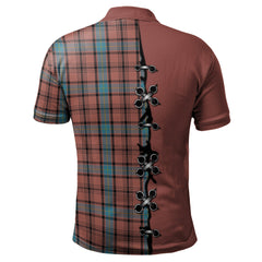 Hannay Dress Tartan Polo Shirt - Lion Rampant And Celtic Thistle Style