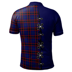 Home Modern Tartan Polo Shirt - Lion Rampant And Celtic Thistle Style