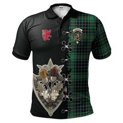 MacAulay Hunting Ancient Tartan Polo Shirt - Lion Rampant And Celtic Thistle Style