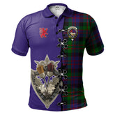 MacDonald Tartan Polo Shirt - Lion Rampant And Celtic Thistle Style