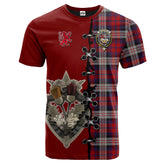 MacDonald Dress Irish Tartan T-shirt - Lion Rampant And Celtic Thistle Style