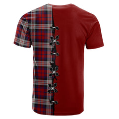MacDonald Dress Irish Tartan T-shirt - Lion Rampant And Celtic Thistle Style