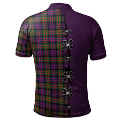 MacDonald Modern Tartan Polo Shirt - Lion Rampant And Celtic Thistle Style