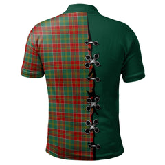 MacDonald of Kingsburgh Tartan Polo Shirt - Lion Rampant And Celtic Thistle Style