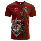 MacDonald of Sleat Tartan T-shirt - Lion Rampant And Celtic Thistle Style