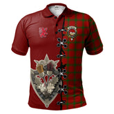 MacDonald of Sleat Tartan Polo Shirt - Lion Rampant And Celtic Thistle Style