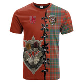 MacDougall Ancient Tartan T-shirt - Lion Rampant And Celtic Thistle Style