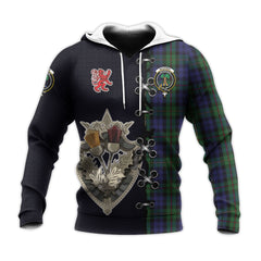 MacEwen - MacEwan Tartan Hoodie - Lion Rampant And Celtic Thistle Style