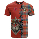 MacFarlane Ancient Tartan T-shirt - Lion Rampant And Celtic Thistle Style