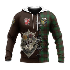 MacFie Hunting Tartan Hoodie - Lion Rampant And Celtic Thistle Style