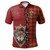MacFie Modern Tartan Polo Shirt - Lion Rampant And Celtic Thistle Style