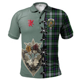 MacKenzie Dress Tartan Polo Shirt - Lion Rampant And Celtic Thistle Style
