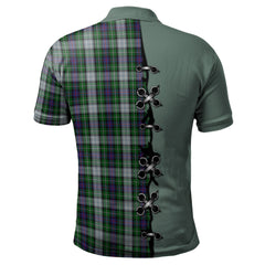 MacKenzie Dress Tartan Polo Shirt - Lion Rampant And Celtic Thistle Style