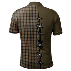 MacKenzie Hunting Tartan Polo Shirt - Lion Rampant And Celtic Thistle Style