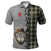 MacKinnon Dress Tartan Polo Shirt - Lion Rampant And Celtic Thistle Style