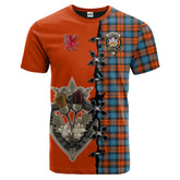 MacLachlan Ancient Tartan T-shirt - Lion Rampant And Celtic Thistle Style