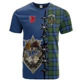 MacLaren Ancient Tartan T-shirt - Lion Rampant And Celtic Thistle Style