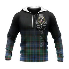 MacRae Hunting Ancient Tartan Hoodie - Alba Celtic Style