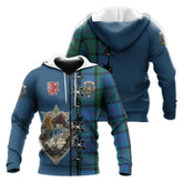 MacThomas Tartan Hoodie - Lion Rampant And Celtic Thistle Style