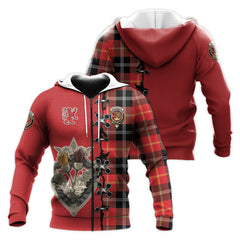 Majoribanks Tartan Hoodie - Lion Rampant And Celtic Thistle Style