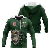 Mar Tribe Tartan Hoodie - Lion Rampant And Celtic Thistle Style