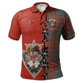Matheson Ancient Tartan Polo Shirt - Lion Rampant And Celtic Thistle Style
