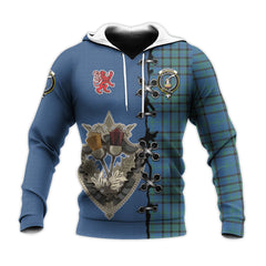 Matheson Hunting Ancient Tartan Hoodie - Lion Rampant And Celtic Thistle Style