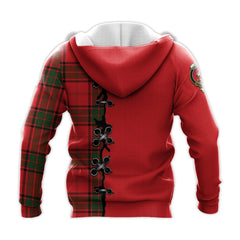 Maxtone Tartan Hoodie - Lion Rampant And Celtic Thistle Style